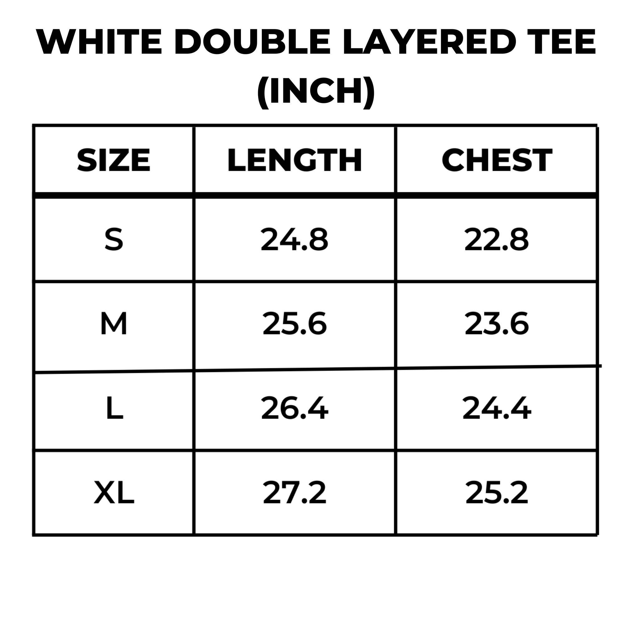 WHITE DOUBLE LAYERED TEE